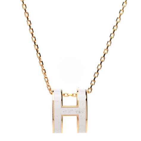 hermes pendant pop h white|Hermes pop h blanc.